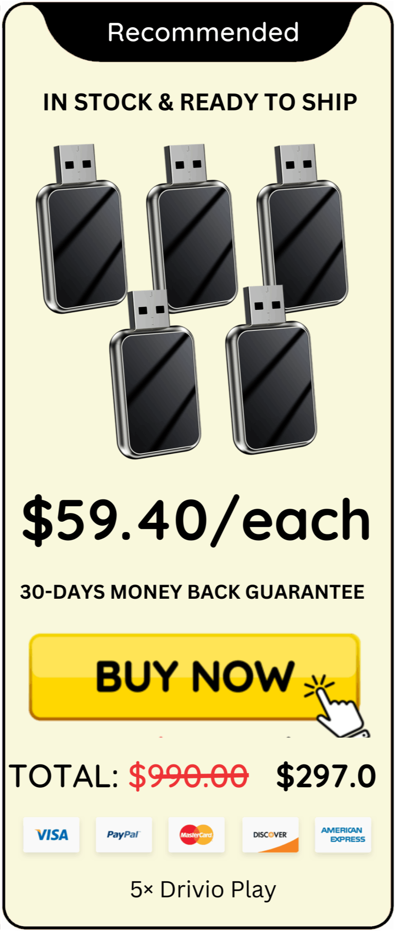 Drivio Play Package price